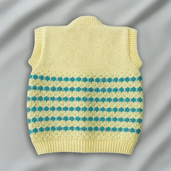 Off-White Woolen Jacket for Baby Boy and Girl - Image 2