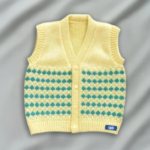 Off-White Woolen Jacket for Baby Boy and Girl