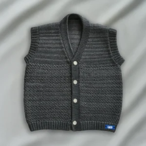 Dark Woolen Grey Jacket for Baby Boy and Girl