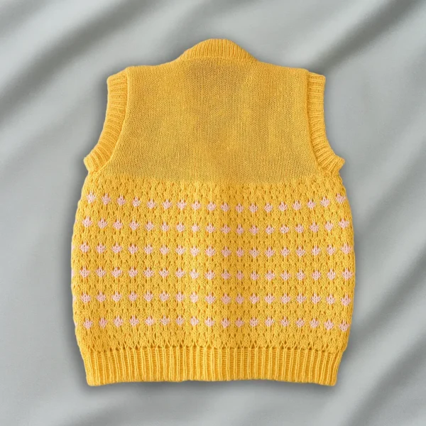 Yellow Woolen Jacket for Baby Boy and Girl - Image 2