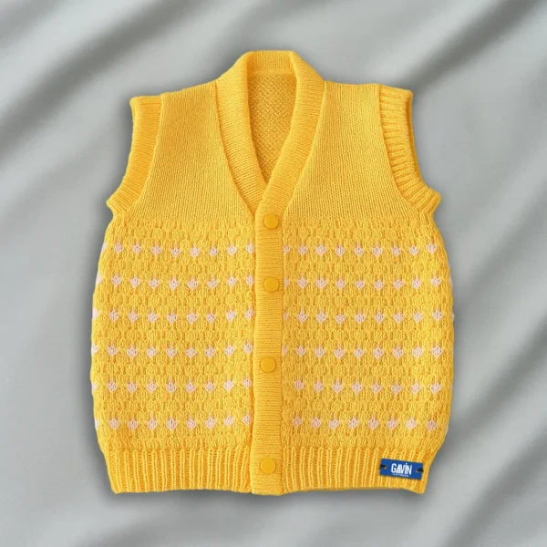 Yellow Woolen Jacket for Baby Boy and Girl