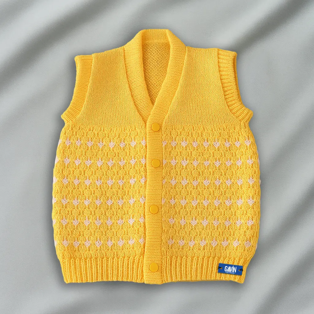 Yellow Woolen Jacket for Baby Boy and Girl