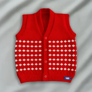 Red Woolen Jacket for Baby Boy and Girl