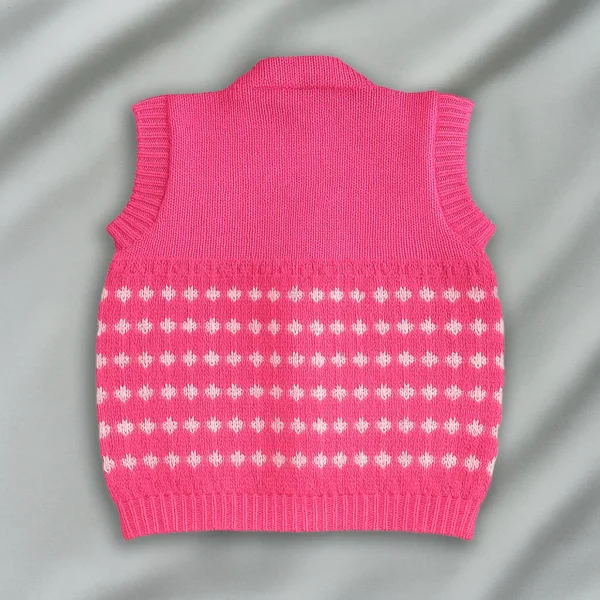 Cerise Woolen Jacket for Baby Boy and Girl - Image 2